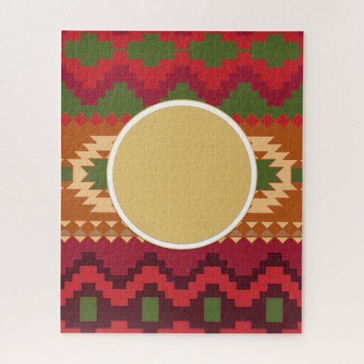 Folklore Nordic Pattern | Personeel cadeaudecor Legpuzzel (Verticaal)