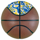 Folklore pattern with Oekrainian flag covu Basketbal (Rechts)