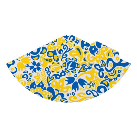 Folklore pattern with Oekrainian flag covu Feesthoedjes (Voorkant)