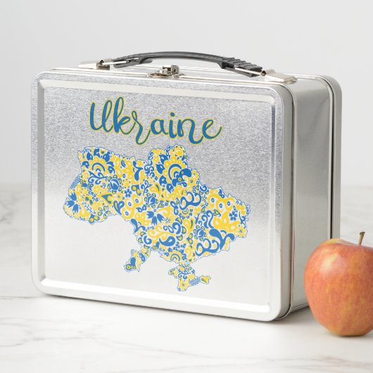 Folkloric Patroon and Ukraine typography Metal L. (In situ)