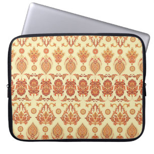 Folkloristische Batik Bloemen Etnisch Patroon Laptop Sleeve