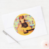 folksinger ronde sticker (Envelop)