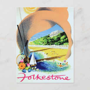 Folkstone  adverteren poster briefkaart