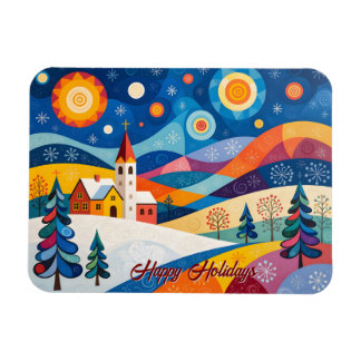 Folksy Christmas Magneet