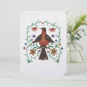 Folksy Classic huwelijksuitnodiging Feestdagenkaart (Staand voorkant)