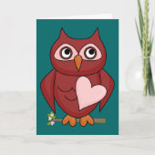Folksy Red Owl - Afstuderen Gefeliciteerd Kaart (Voorkant)