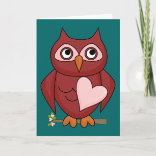 Folksy Red Owl - Afstuderen Gefeliciteerd Kaart