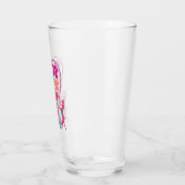 Folky bloemige hart met konijnen glas Cup (Links)