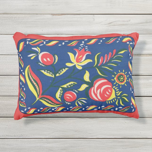 folky Pennsylvania Dutch motif Buitenkussen (Voorkant)