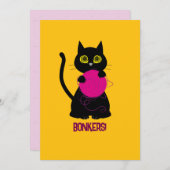 FOLLE ! Carte de vœux – Tricot + Chat 🧶🐈⬛ (Devant / Derrière)