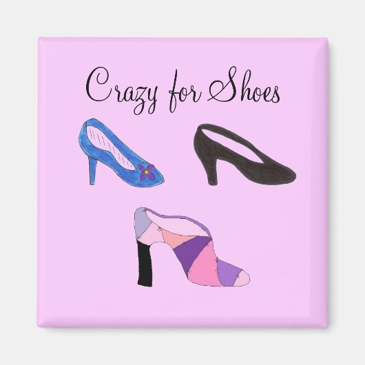 Folle de chaussures - aimant (Devant)