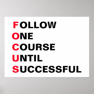 Follow one course until successful poster