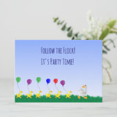 Follow the flock Invitation Kaart (Staand voorkant)