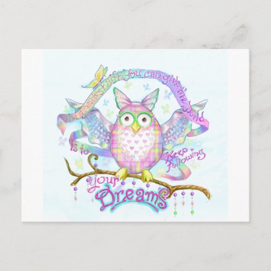 Follow Your Dreams Briefkaart (Voorkant)