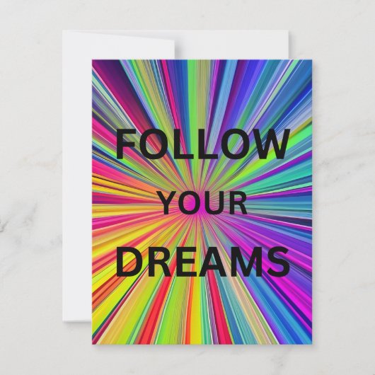 Follow Your Dreams Flat Card (Voorkant)