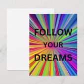 Follow Your Dreams Flat Card (Voorkant / Achterkant)