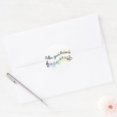 Follow Your Dreams Ronde Sticker (Envelop)