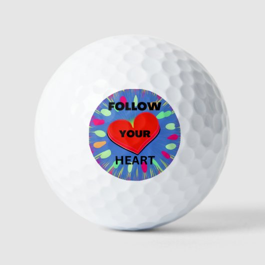 Follow Your Heart Golfballen (Voorkant)