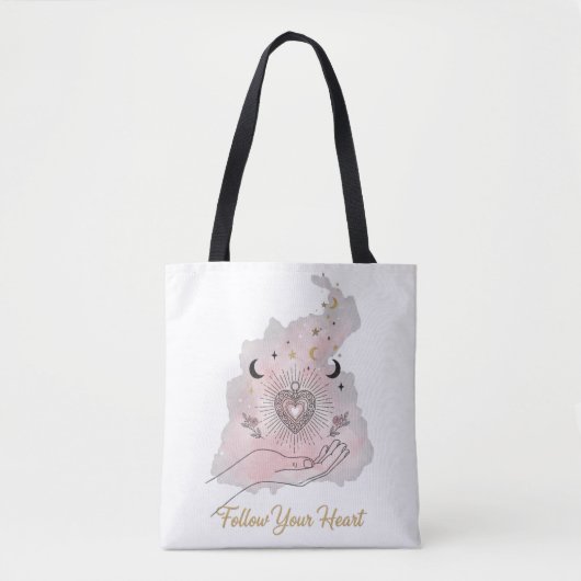 Follow Your Heart Personalised Tote Bag - Celestia (Voorkant)