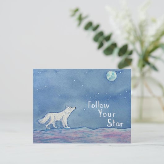 Follow Your Star Celestial Postcard Briefkaart (Staand voorkant)