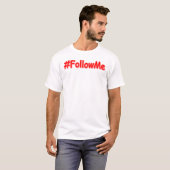 "#FollowMe" Cute Design. Bestel nu T-shirt (Voorkant volledig)