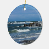 Folly Beach Atlantic Keramisch Ornament (Links)