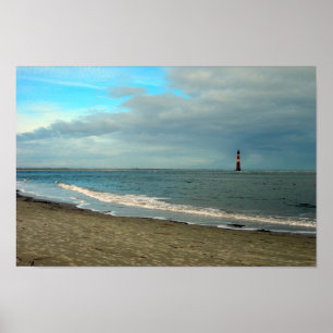 Folly Beach Lighthouse Poster