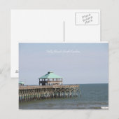 Folly Beach SC, Pier, Charleston, Photography Briefkaart (Voorkant / Achterkant)