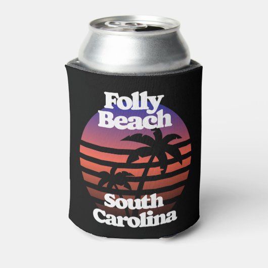 Folly Beach South Carolina Blikjeskoeler (Blikje Achterkant)