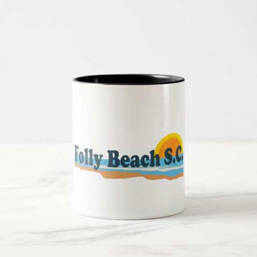 Folly Beach. Tweekleurige Koffiemok (Center)