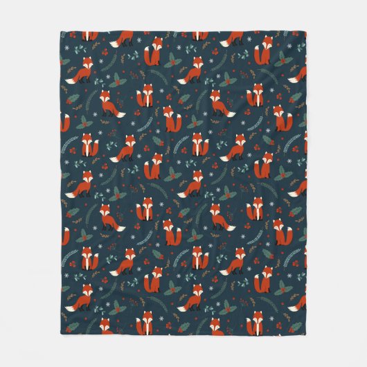 Folly Fox Cuties Fleece Deken (Voorkant)