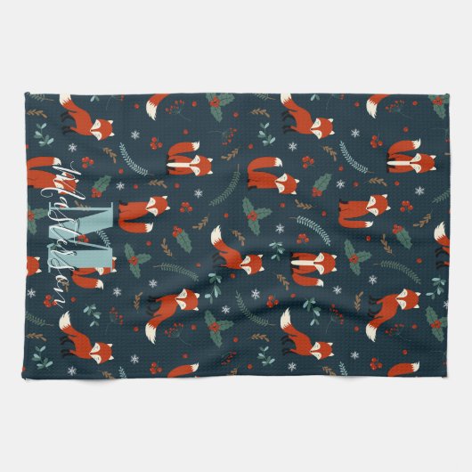 Folly Fox Cuties Gepersonaliseerd Theedoek (Horizontaal)