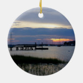 Folly Harbour Sunset Ornament (Achterkant)
