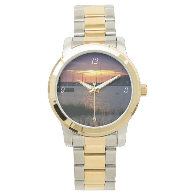 Folly River Sunset Horloge (Voorkant)