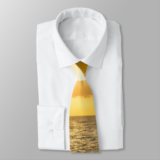 Folly Sunrise Tree Silhouette Stropdas (Gebonden)