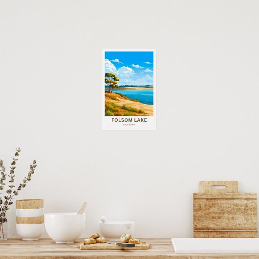 Folsom Lake California Reisprint Poster (Keuken)
