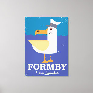 Fomby Lancashire seagull-reisposter Canvas Afdruk