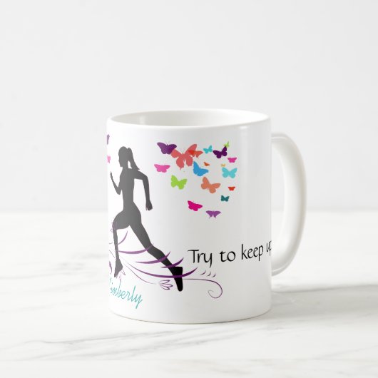 Fonctionne Comme Une Fille Mug (Devant droit)