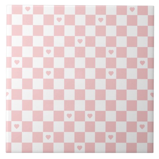Fond à motif carreaux rose (Devant)
