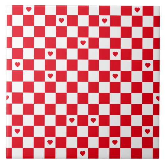 Fond à motif carreaux rouges (Devant)