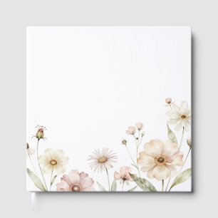 Fond aquarelle de bordure de fleurs sauvages douce