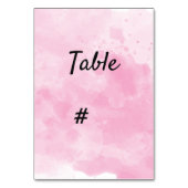 Fond aquarelle Romantique numéro de table (Dos)