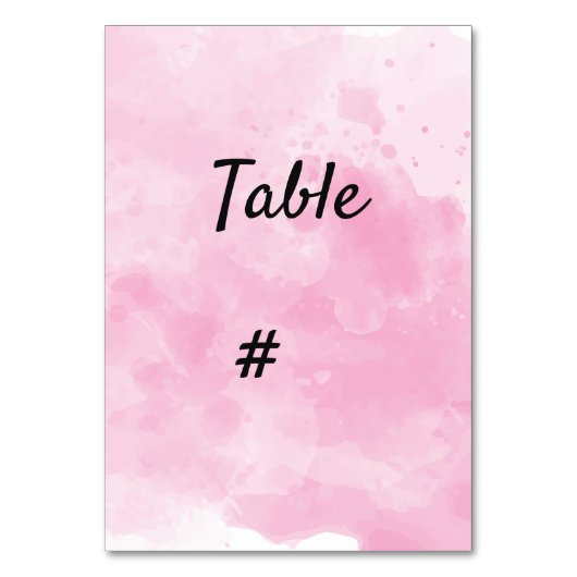 Fond aquarelle Romantique numéro de table (Par défaut)