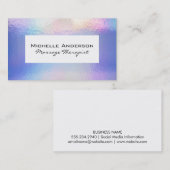 Fond couleur arc-en-ciel | Carte de visite de cadr (Devant / Derrière)