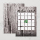 Fond de bois de trèfle pour cartes de bingo de dou (Devant / Derrière)