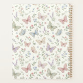 Fond de couverture de cahier floral papillon paste (Dos)