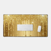Fond de dégoulinade de paillettes dorées scintilla (Clavier et souris)