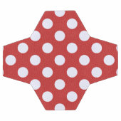 Fond de fractales rouges avec pois fractals blancs (Plat)
