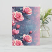 Fond de galaxie de rose imprimable – Carte numériq (Debout devant)
