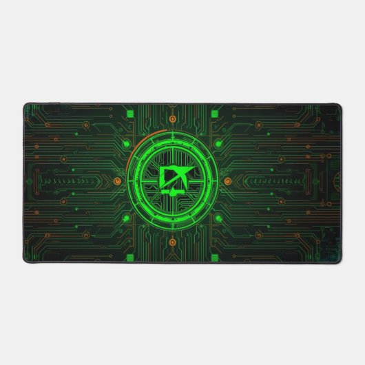 Fond de jeu futuriste noir et vert cool (Recto)